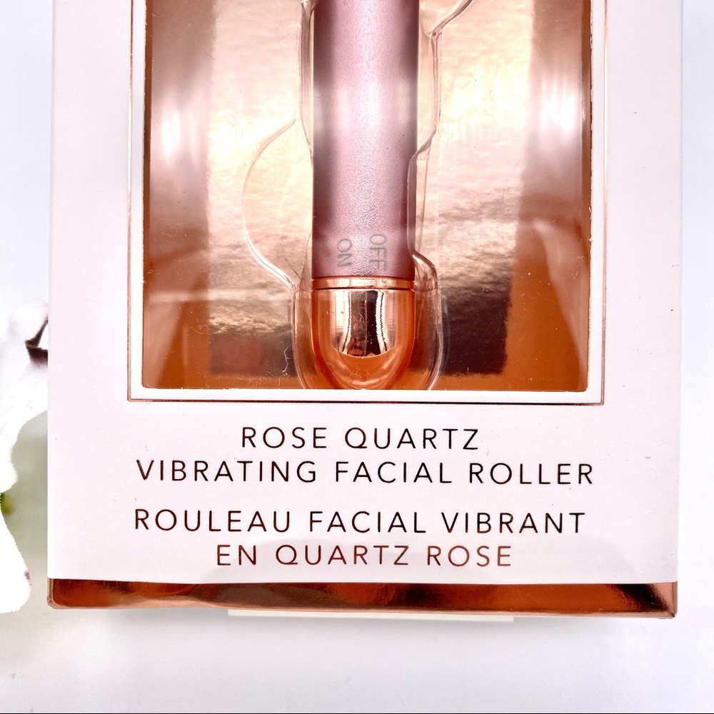 NIB Zoë Ayla Rose Quartz Vibrating Facial Roller - Picture 12 of 15